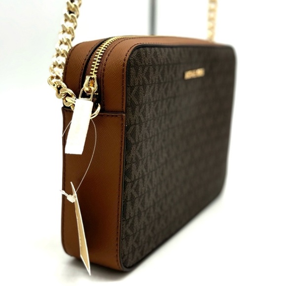 Michael Kors Large Jet Set Item EW Crossbody Bag Brown - Picture 4 of 9